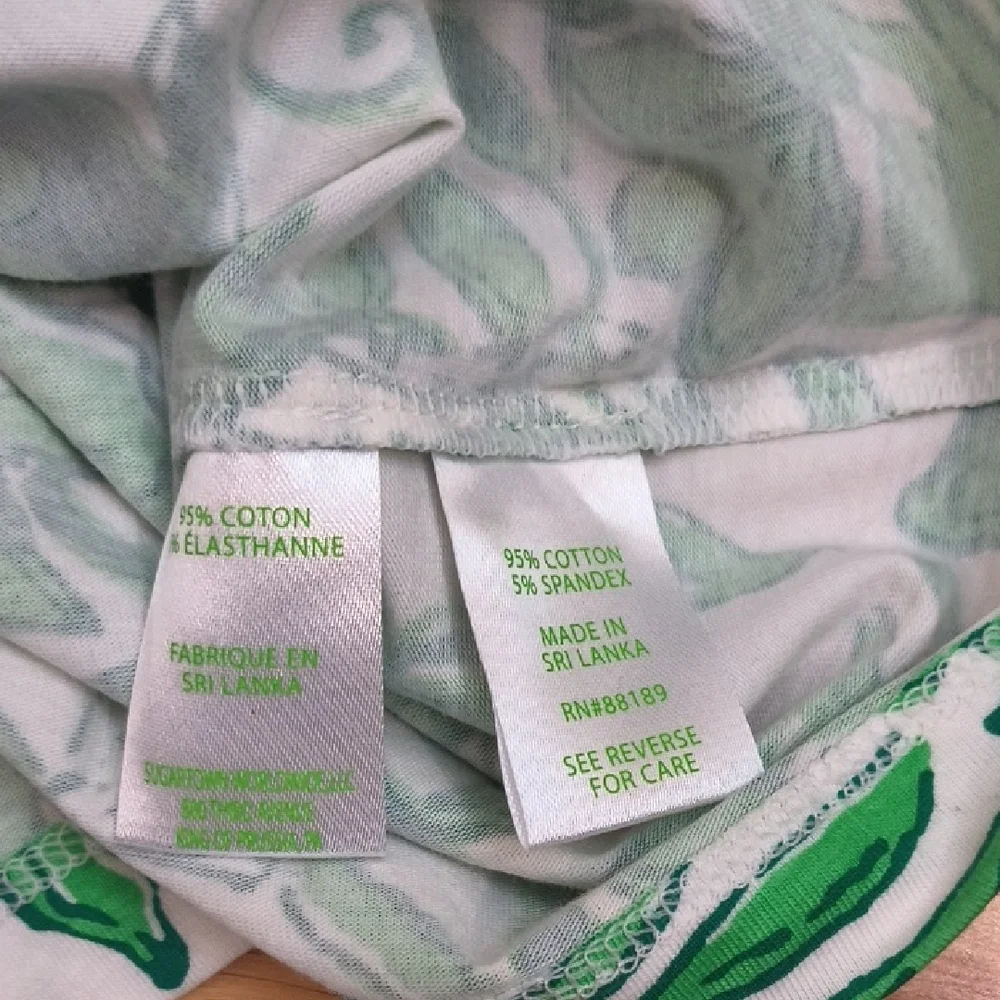Lilly Pulitzer Mini Samny Pajama Top Fiddle Green Size 6 NWT